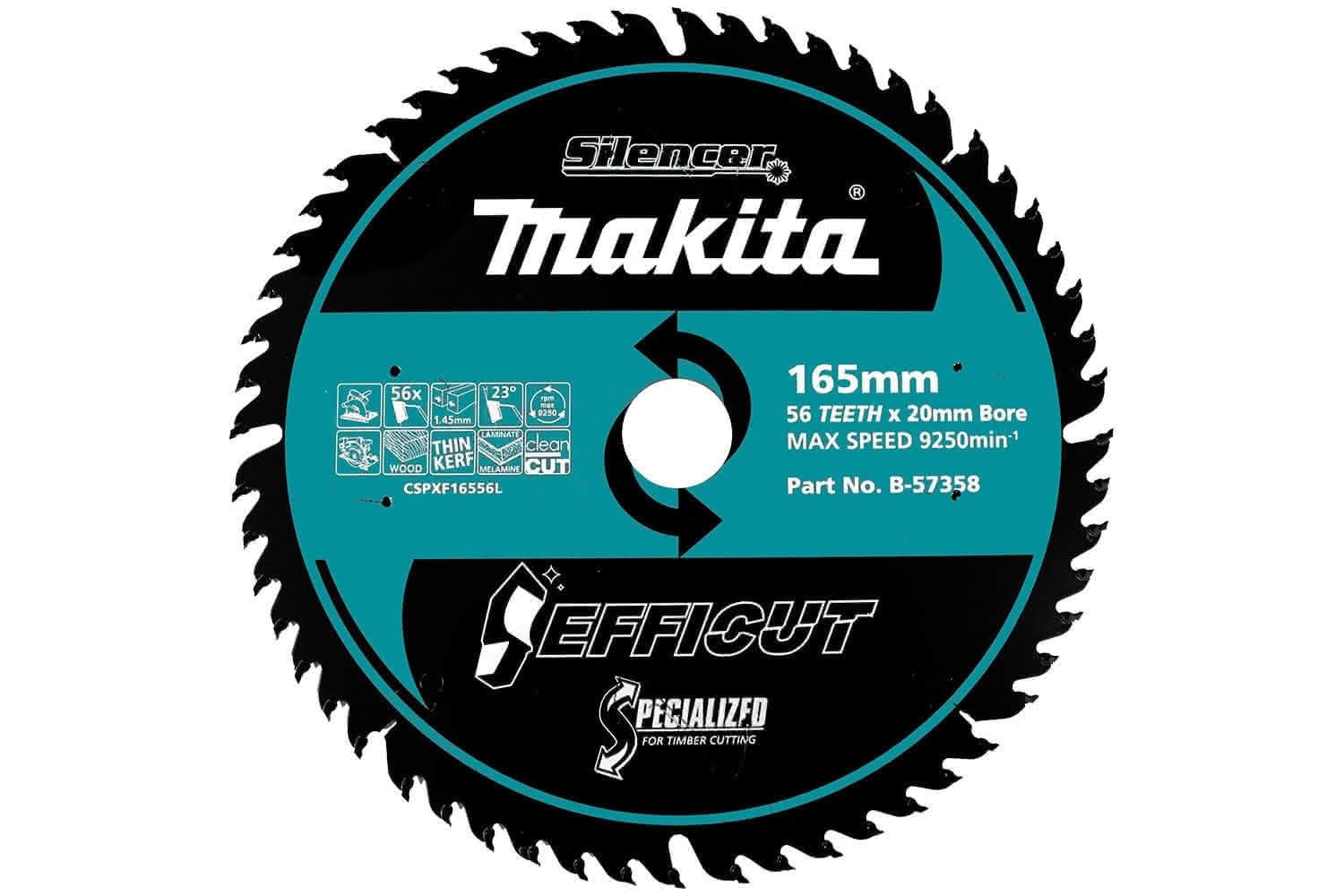 Makita EFFICUT 165mm 25T/56T Twin Pack