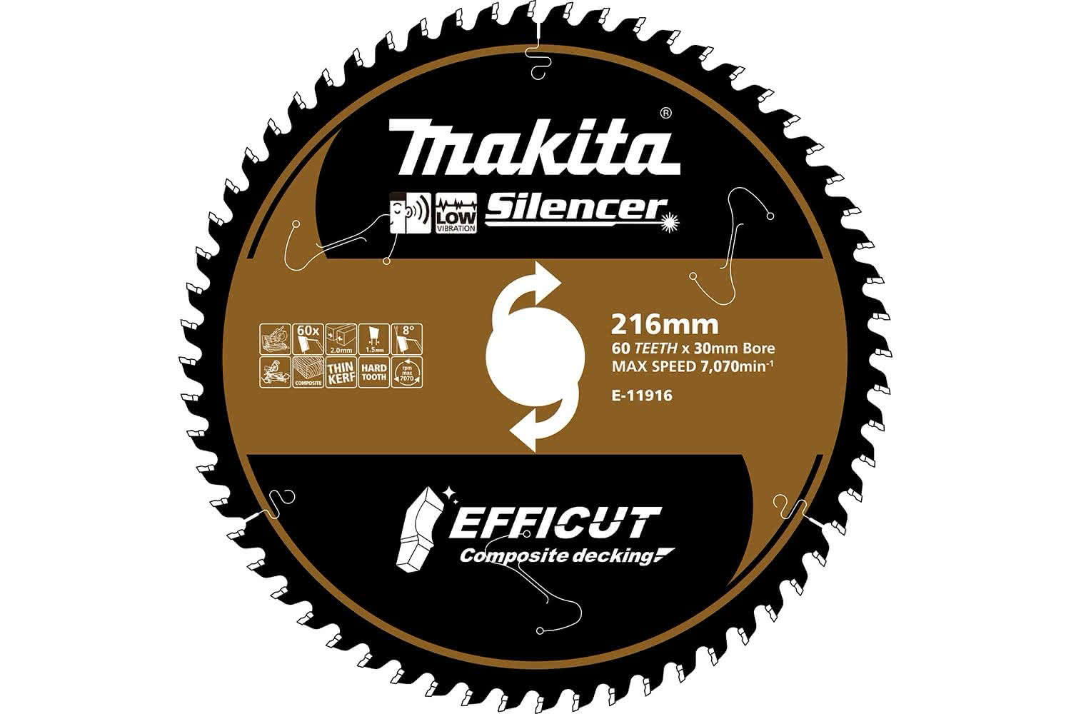 Makita Efficut COMPOSITE DECK 216x60T