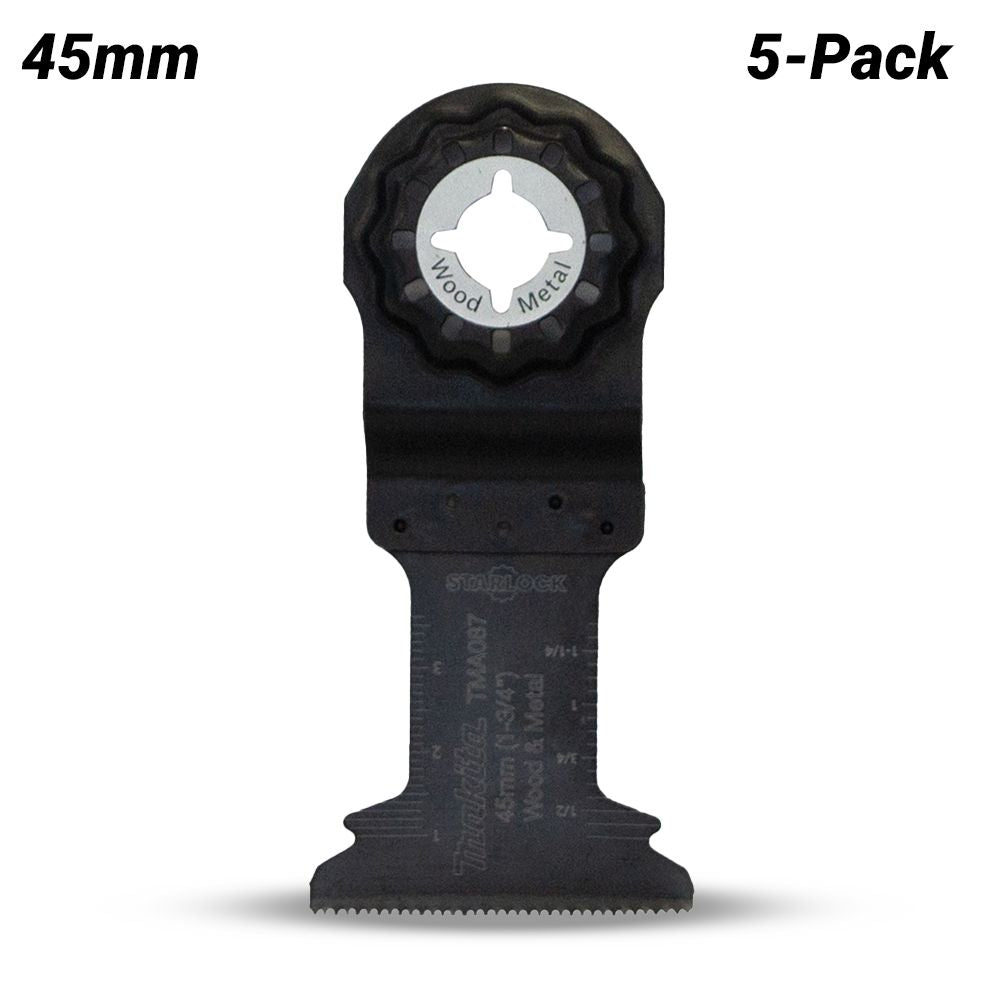 Makita STARLOCK BiM 45mm Plunge Cut blade for Wood/Metal 5 Piece Set