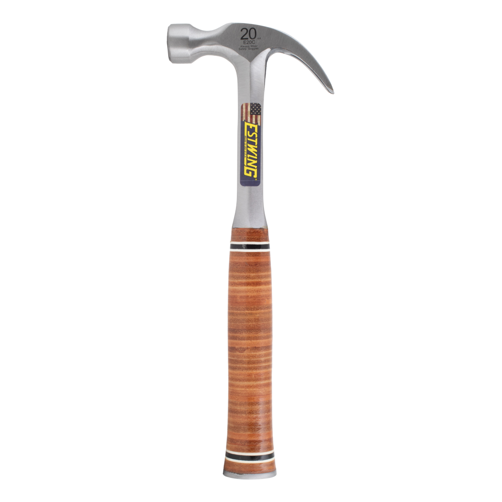 Estwing #E20C 20oz LEATHER GRIP CLAW HAMMER (566g)