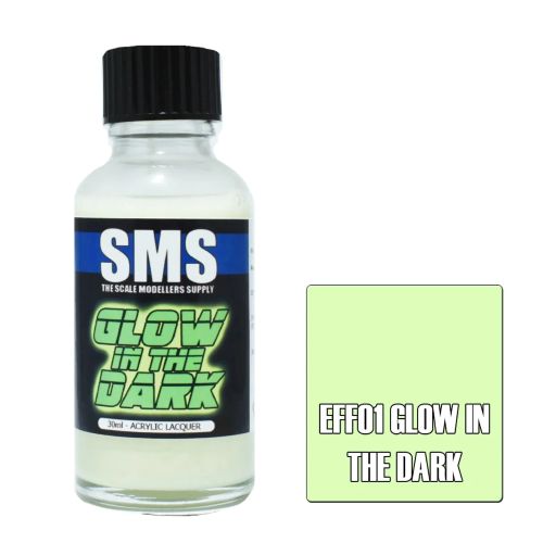 SMS AIRBRUSH PAINT ACRYLIC LACQUER EFFECTS GLOW IN THE DARK 30ML