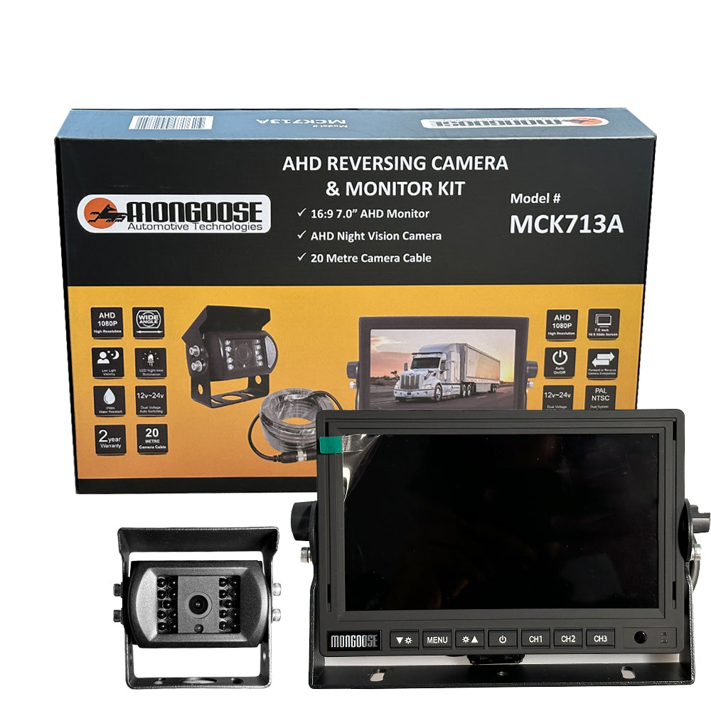 Mongoose 7 Inch Ahd/ Hi Def - Rear View System 3 Camera Input