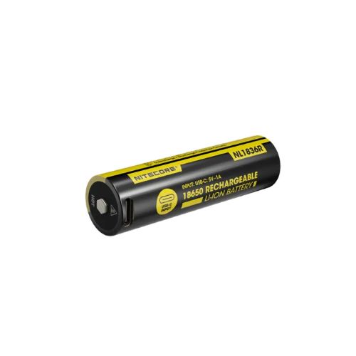 NITECORE 18650 USB-C RECHARGEABLE LI-ION BATTERY 3.6V, 3600mAh
