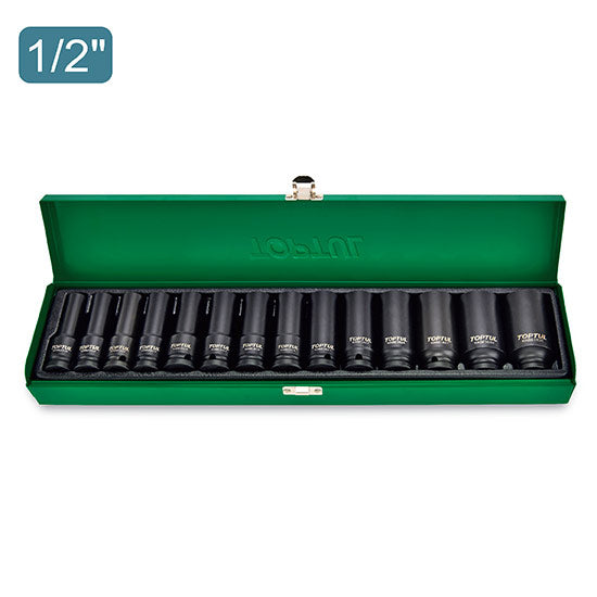 Toptul 14pc 1/2 inch Deep Impact Set