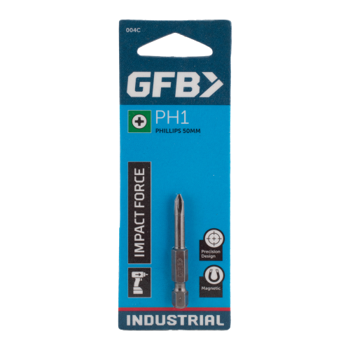GFB screwdriver bit packaging with blue background