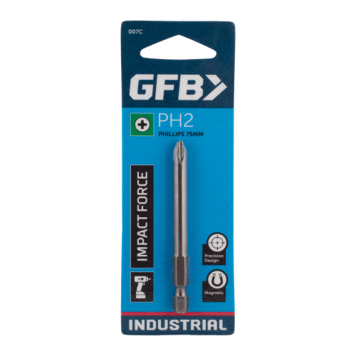 GFB impact screwdriver bit packaging on a white background
