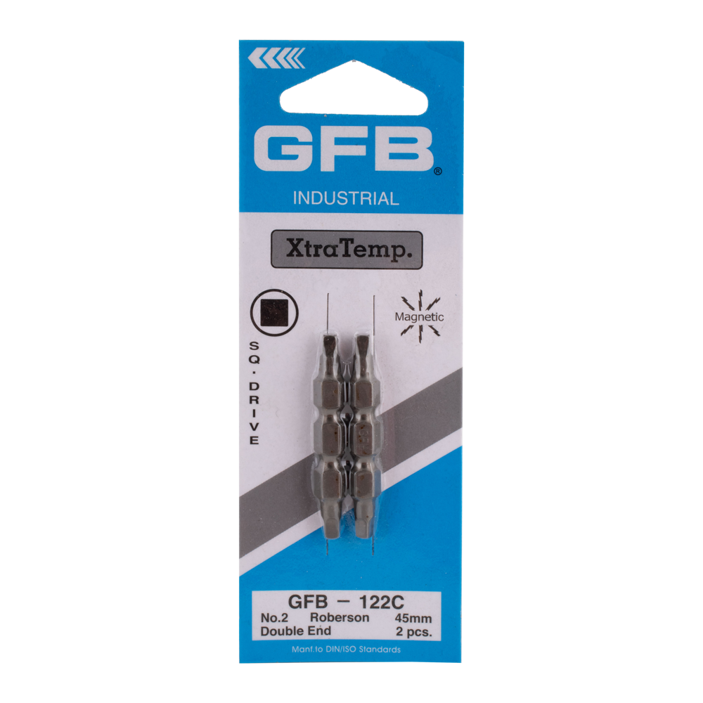 GFB Square Double Ended Driver Bit (SQ2 x 45mm) - 2 Pack