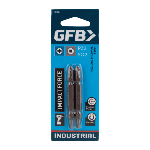 GFB impact force drill bit set packaging on a white background
