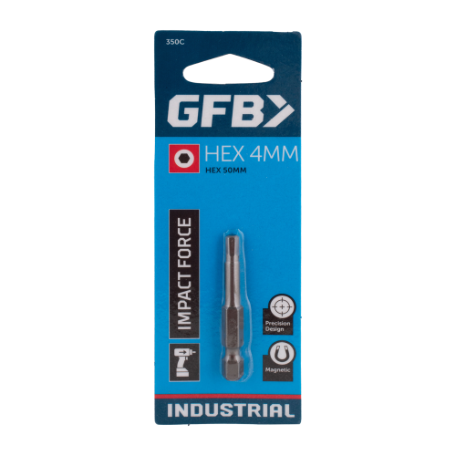 GFB impact drill bit packaging with blue and white design