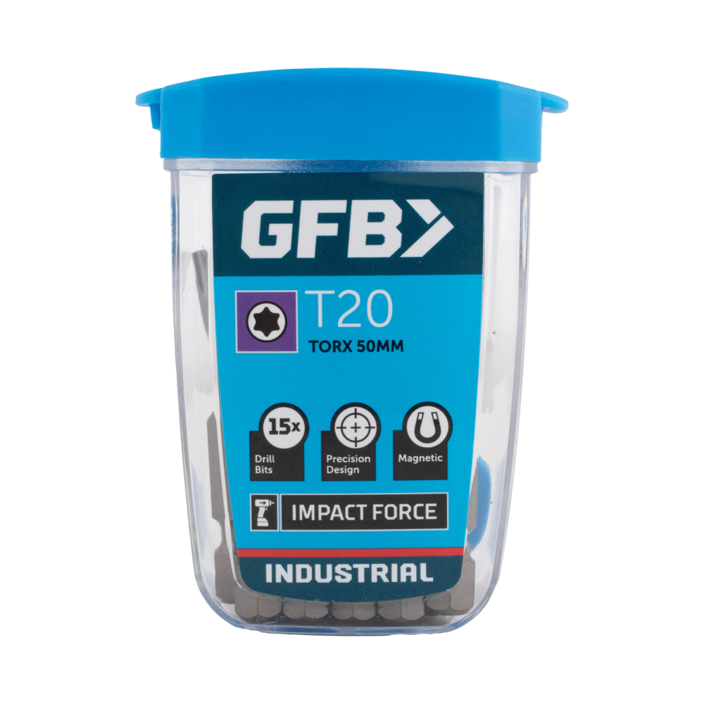 GFB Torx Driver Bit (T20 x 50mm) - 15 Pack