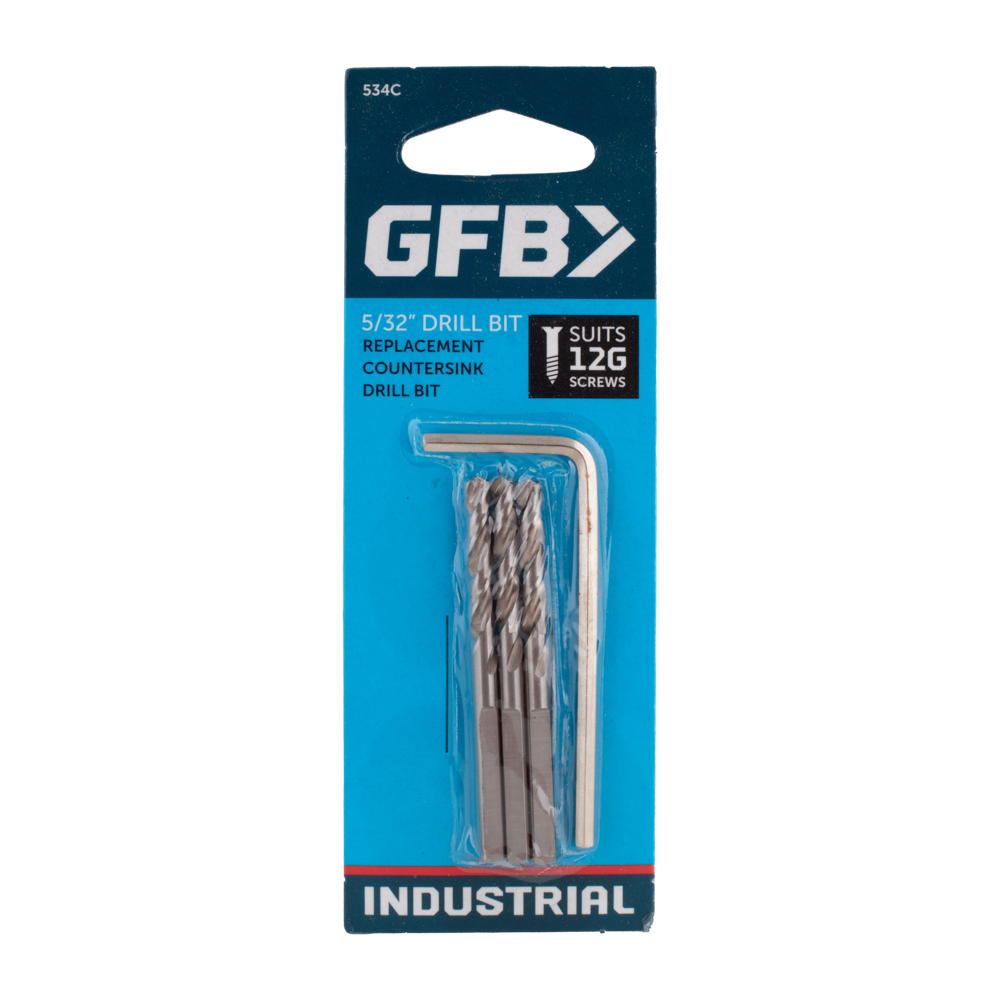 GFB Replacement Pilot Drills (Suits 12G Screws) - 3 Pack