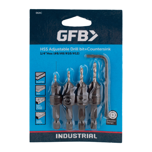 GFB 4pc Adjustable Countersink Set