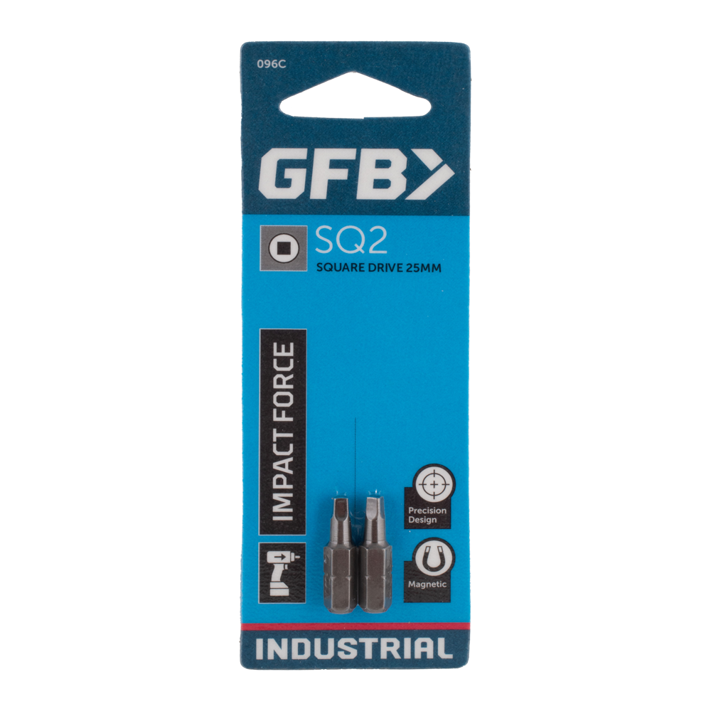 GFB Square Driver Bit (SQ2 x 25mm) - 2 Pack