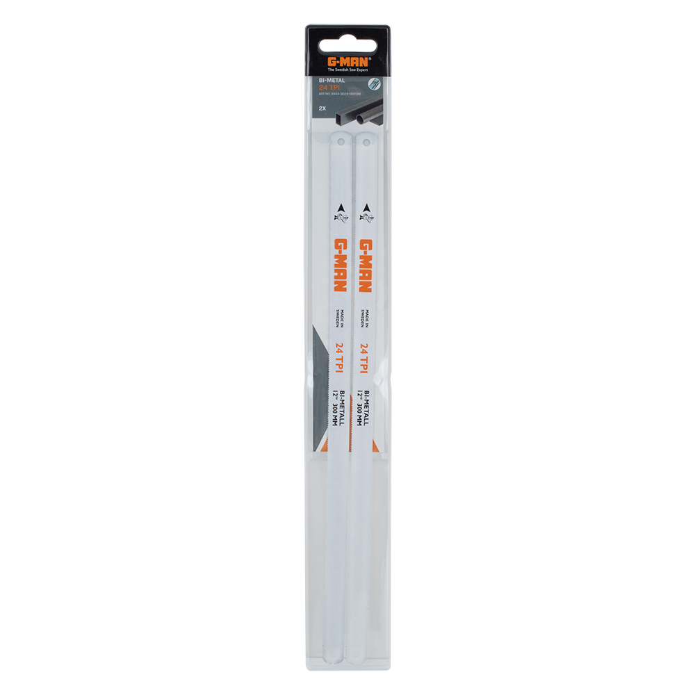 G-MAN Bi-Metal Hacksaw Blade (300mm x 24tpi) - 2 Pack