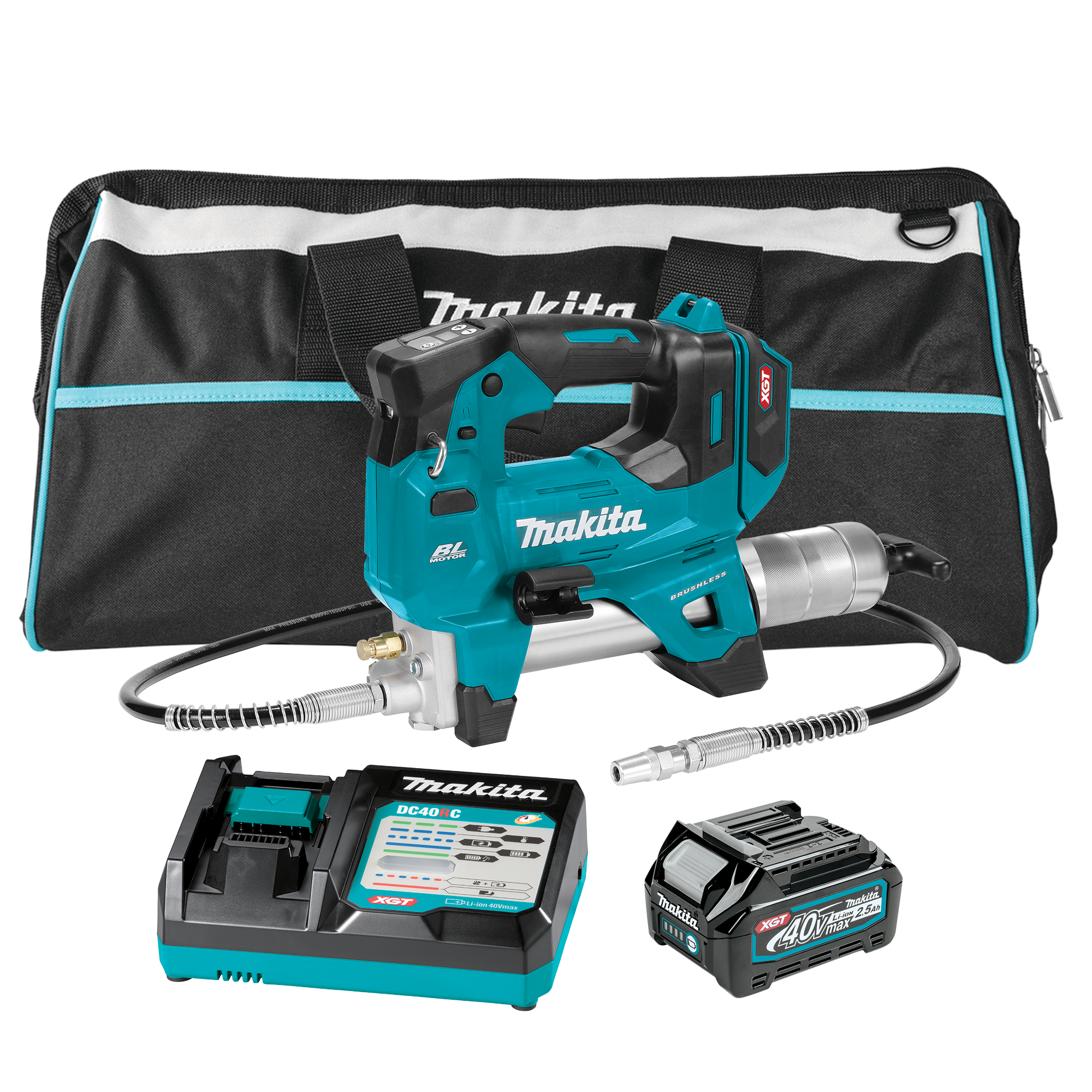Makita 40Vmax XGT BRUSHLESS GREASE GUN 450g Kit