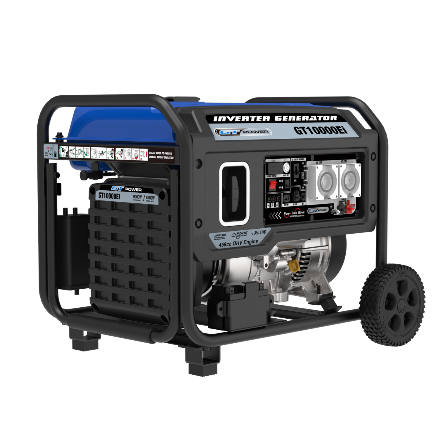 GT Power 9000W/11.25kVA Electric Start Open Frame Inverter Generator