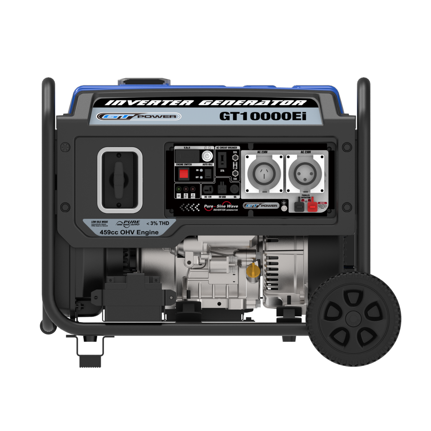 GT Power 9000W/11.25kVA Electric Start Open Frame Inverter Generator