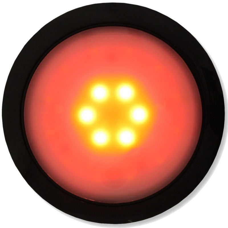 12V 130mm I/Lamp Red/White Black Housing