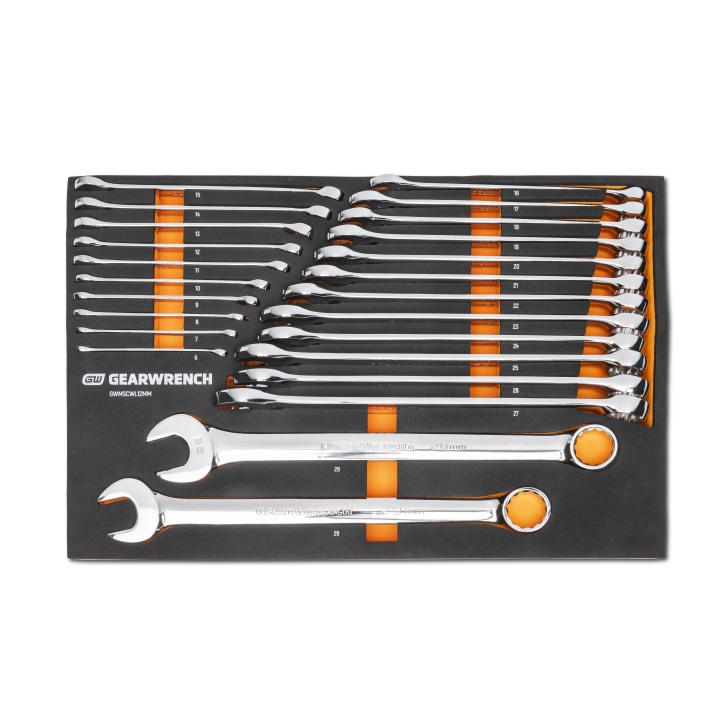 GW 24 Piece 12Pt Long Pattern Comb Metric Wrench Set In EVA Tray New