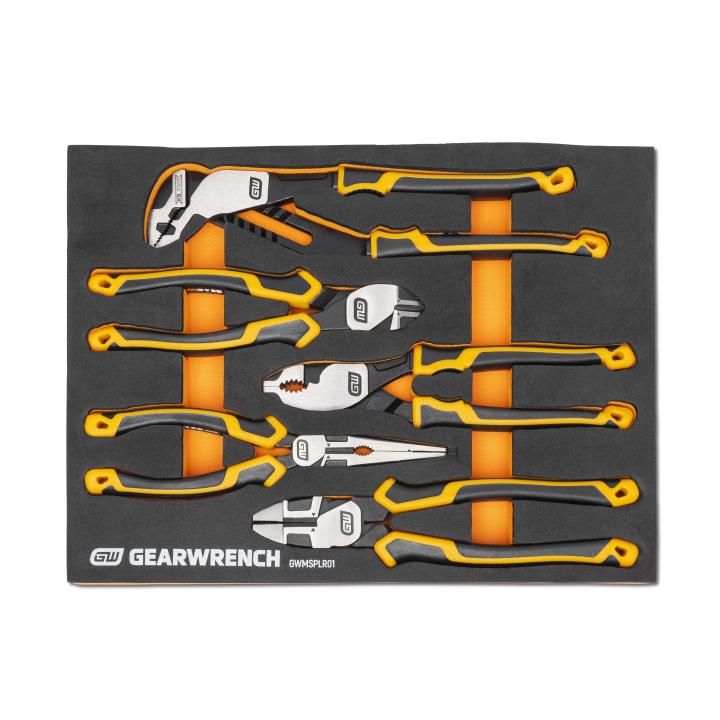 GW 5 Piece Pitbull Cushion Grip Pliers Set In EVA Tray New