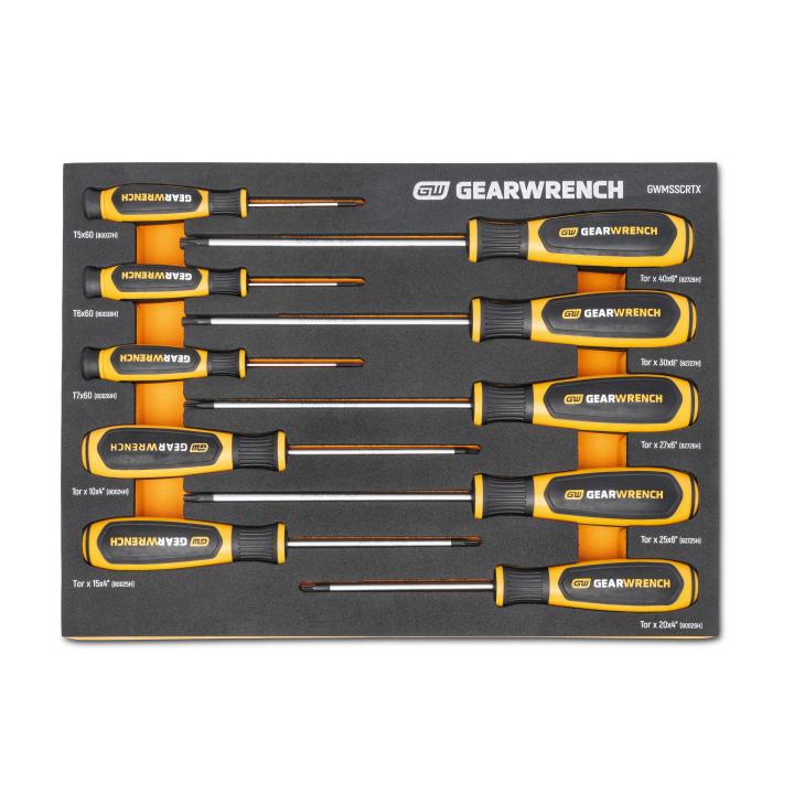 GW 10 Piece Torx Dual Material Screwdriver Set In EVA Tray New