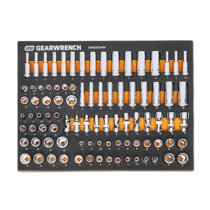 GW 89 Piece 1/4 Inch Drive Master Metric Socket Set In EVA Tray New