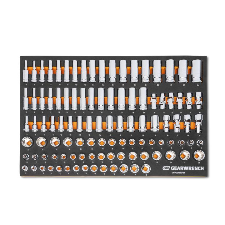 GW 104 Piece 3/8 Inch Drive Master Metric Socket Set In EVA Tray New