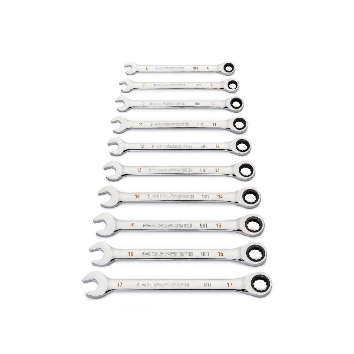 GW 12 PC 90T 12 PT METRIC COMBINATION RATCHETING WRENCH SET