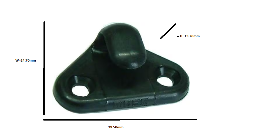 Moss Lashing Hook - Black Plastic HM0X