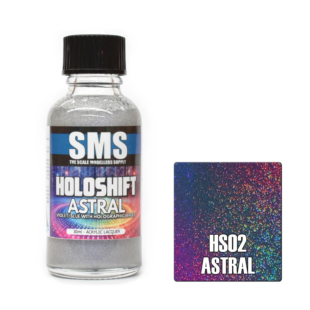 SMS Airbrush paint 30Ml Holoshift Astral Violet/Blue/Holo Acrylic Lacquer Scale Modellers Supply