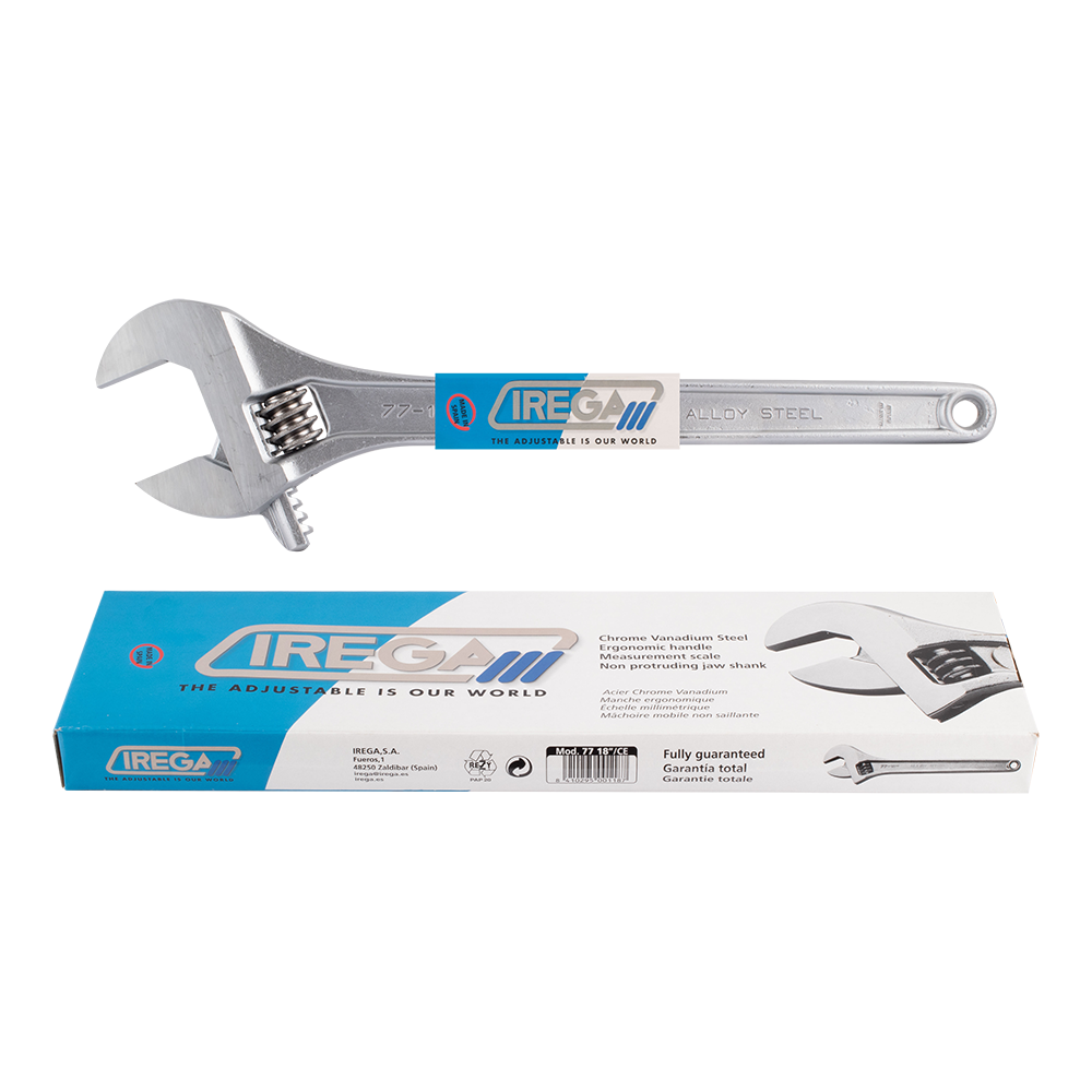 Irega #77 450mm ADJUSTABLE WRENCH - 53mm CAPACITY