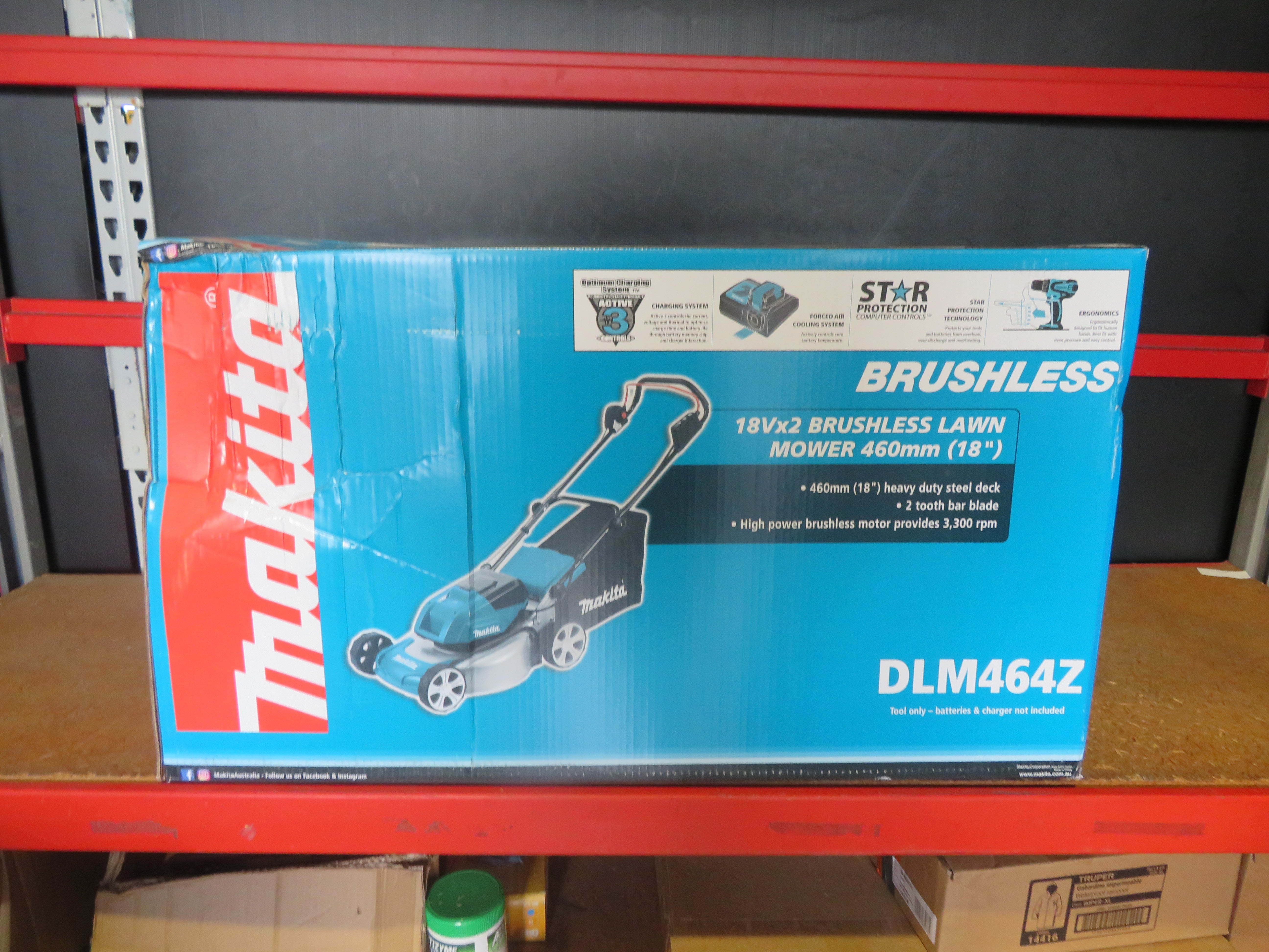 Makita 18Vx2 Bl Mower 460mm Barblade