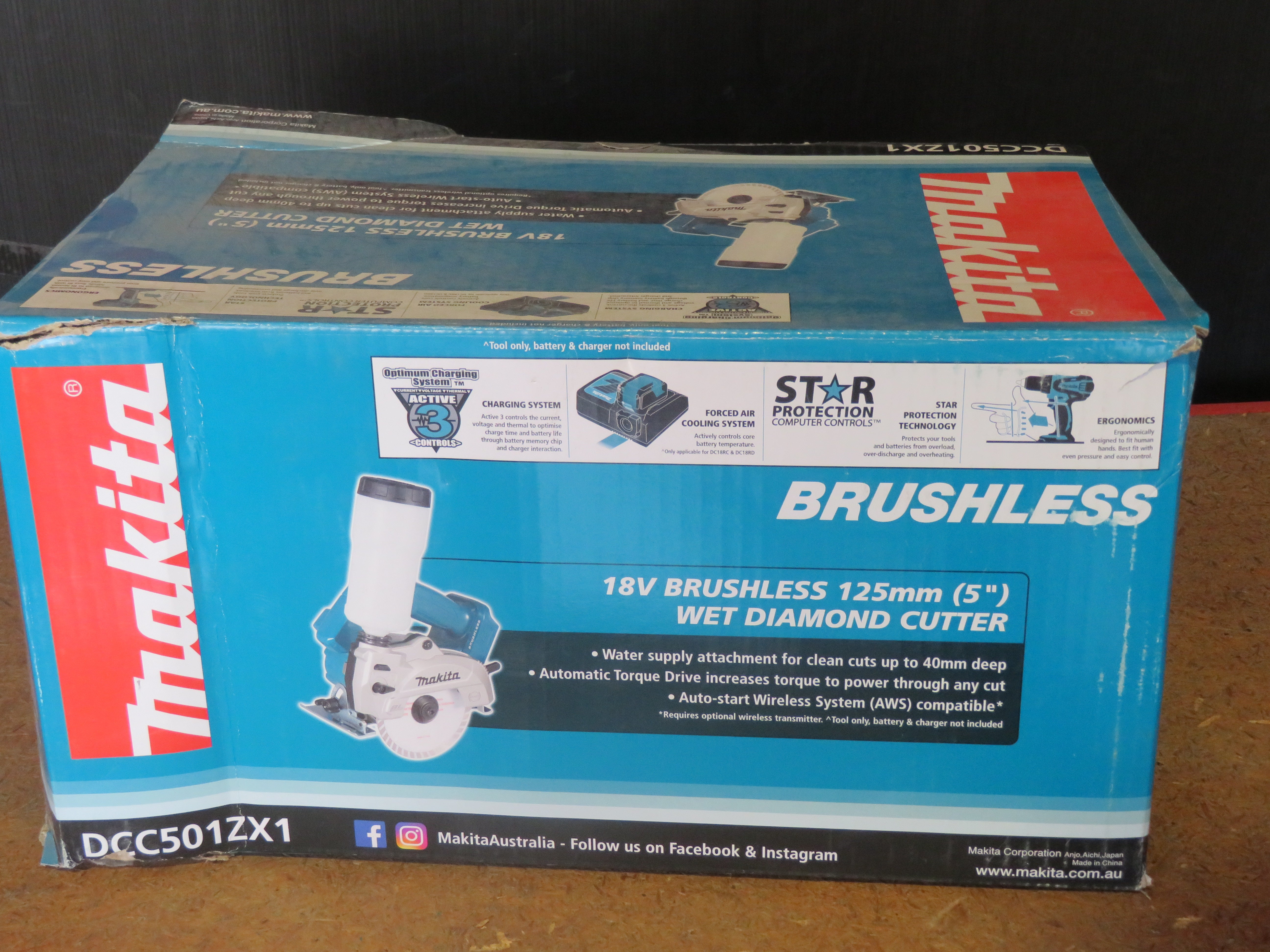 Makita 18V Bl Cutter 125mm Wet