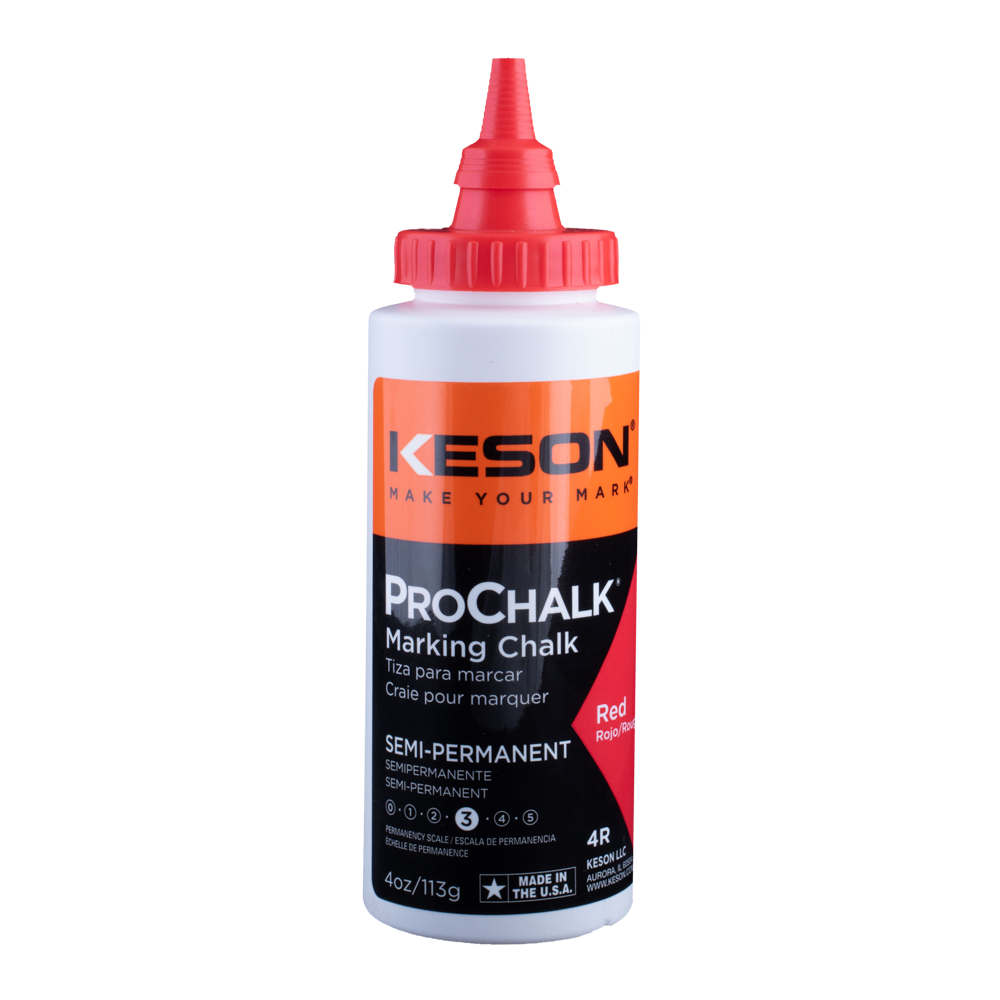 KESON ProChalk Semi-Permanent Red Marking Chalk - 113g