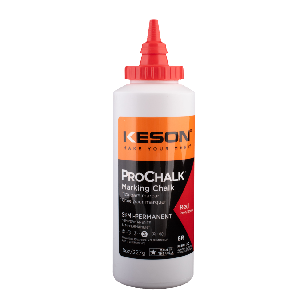 KESON ProChalk Semi-Permanent Red Marking Chalk - 227g