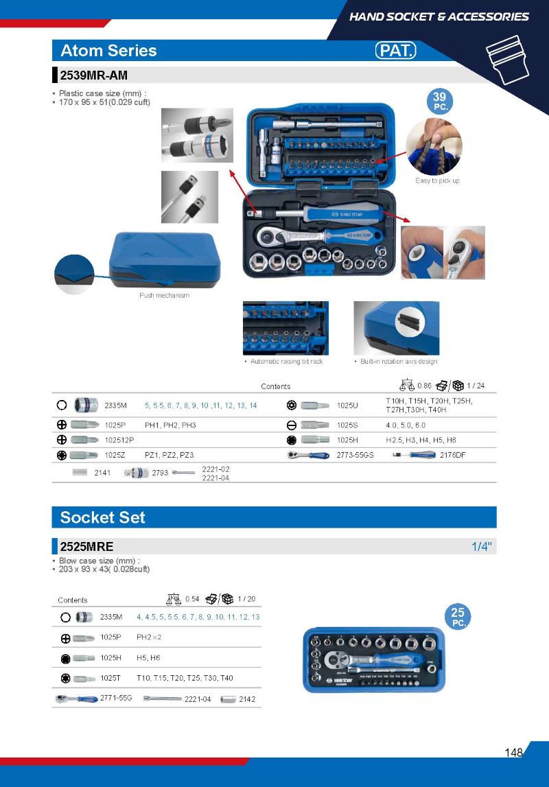 KING TONY 39 PCE MINI SOCKET SET