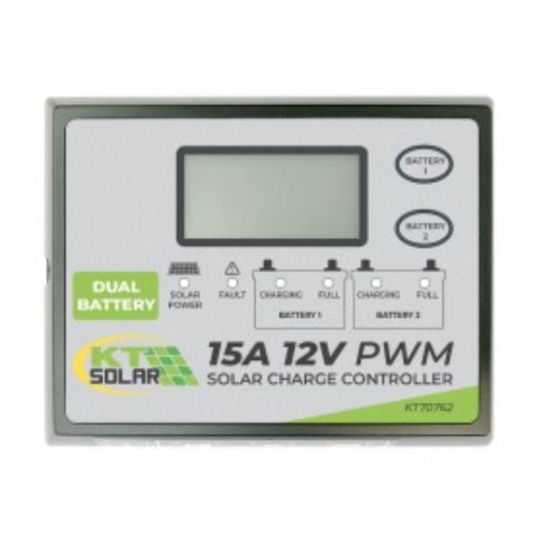 KT PWM SOLAR CONTROLLER 15AMP DUAL BATTERY 12V-24V