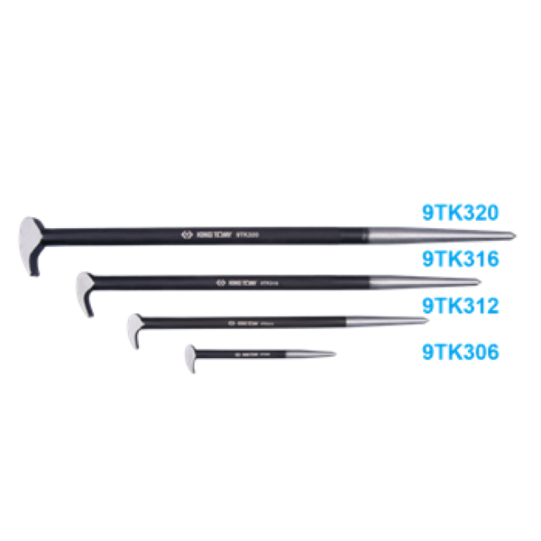 KING TONY 4PC. ROLLING HEAD PRY BAR SET