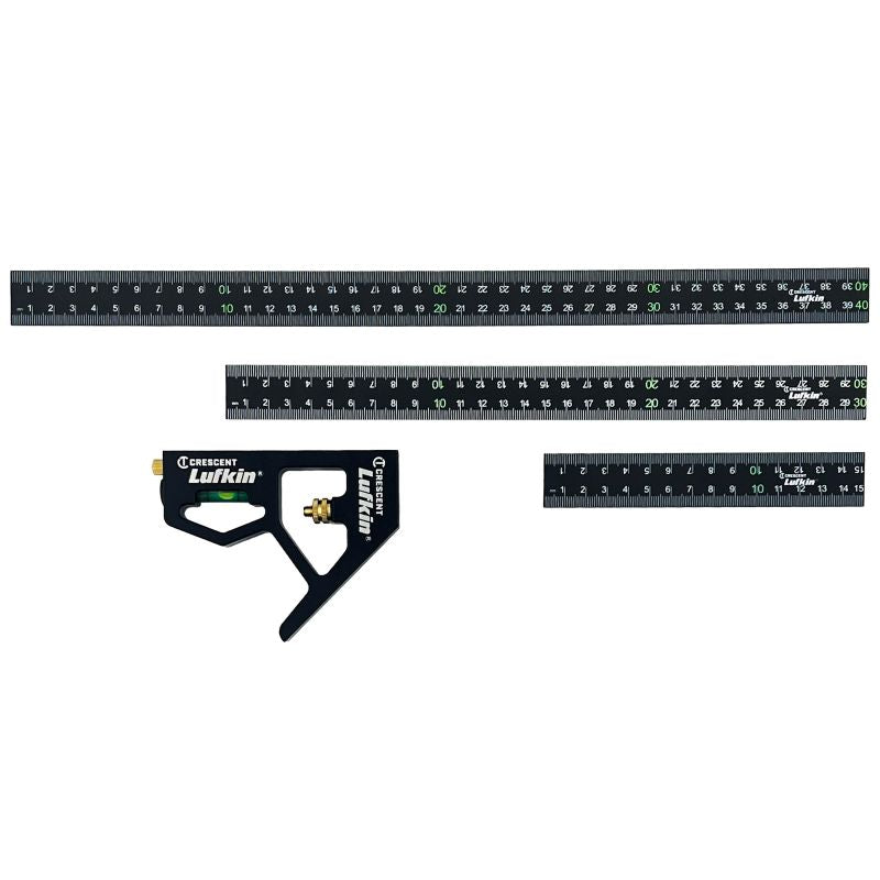 Crescent Nite Eye Combination Square 3 Piece Set 150mm, 300mm, & 400mm Bonus NE530M