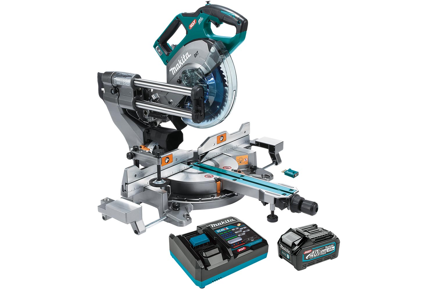 Makita XGT B/less 216mm Mitre Saw 4.0Ah Combo Kit