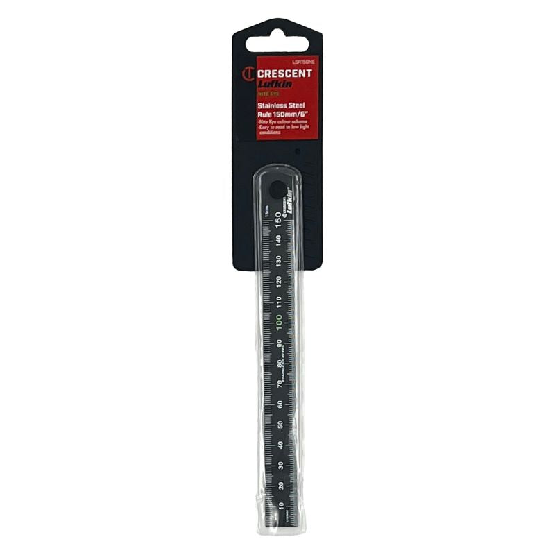 Crescent 150mm Nite Eye Stainless Steel Ruler New