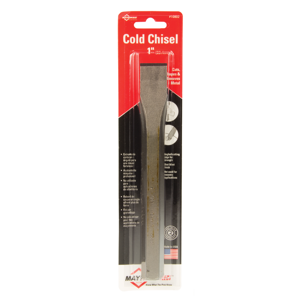 Mayhew #10802 COLD CHISEL - 200mm x 25mm CARD
