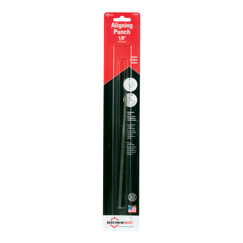 Mayhew #43902 LONG TAPER LINE-UP PUNCH - 200mm x 1/8" CARD