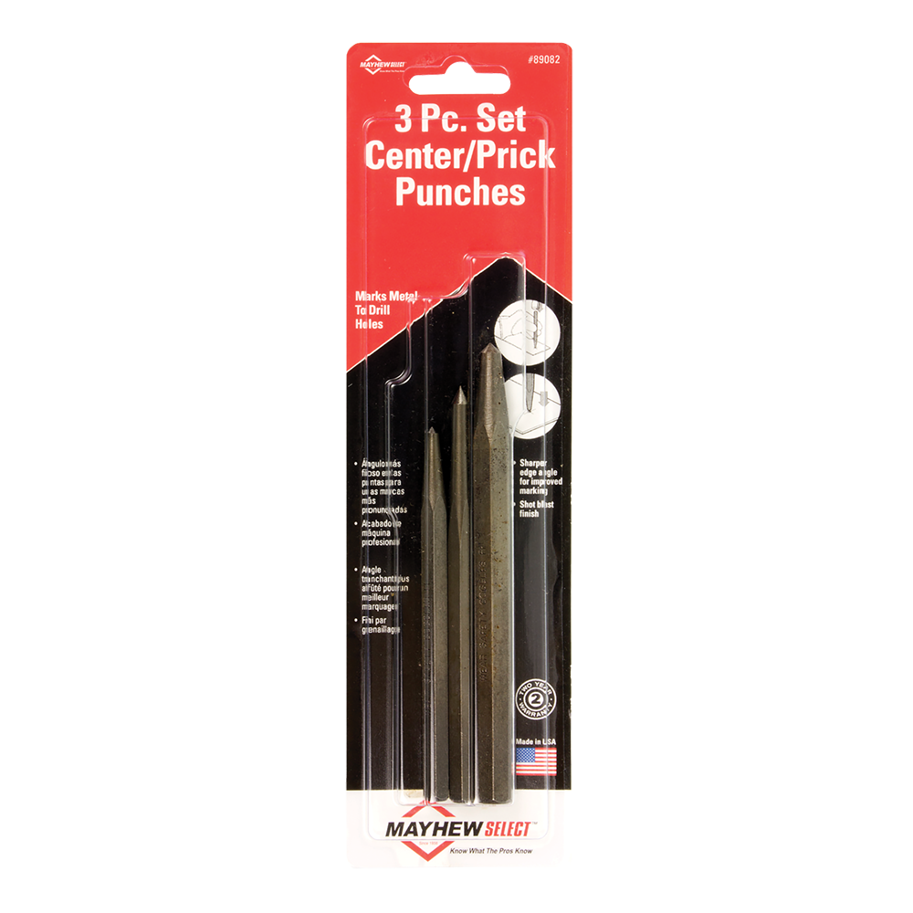 Mayhew #89082 CENTER/ PRICK PUNCH SET - 3pc