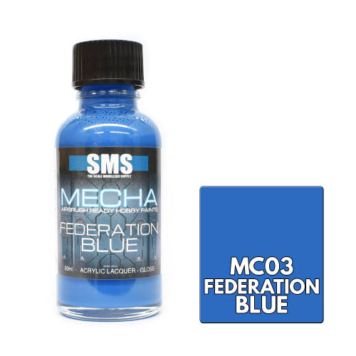 AIRBRUSH PAINT ACRYLIC LACQUER MECHA FEDERATION BLUE 30ML