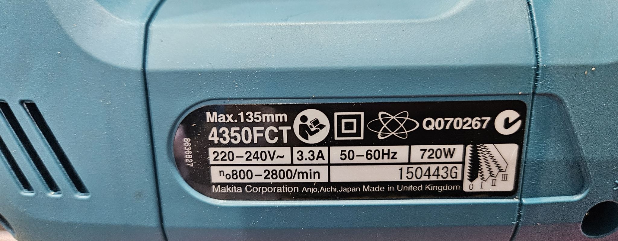 Makita 720W Heavy Duty Jigsaw Ex Demo