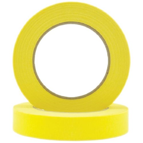 EDS AUTO MASKING TAPE YELLOW 24MM X 50M BOX OF 36