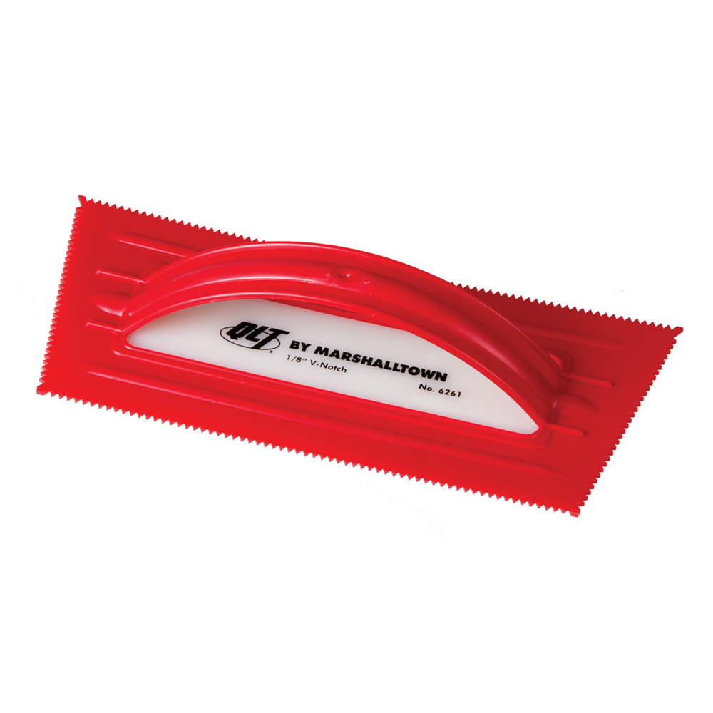 MARSHALLTOWN #6261 PLASTIC V-NOTCHED TROWEL-RED - 3.0mm
