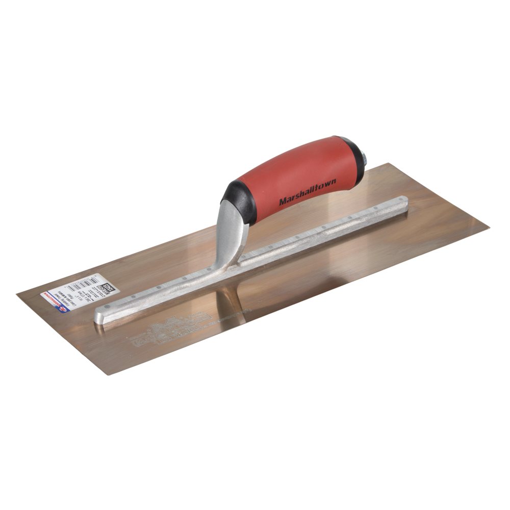 MARSHALLTOWN #GOLDEN STAINLESS STEEL FINISHING TROWEL - 350mm x 125mm
