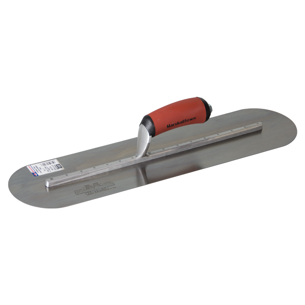 MARSHALLTOWN #CARBON STEEL ROUND ENDS FINISHING TROWEL - 500mm x 125mm